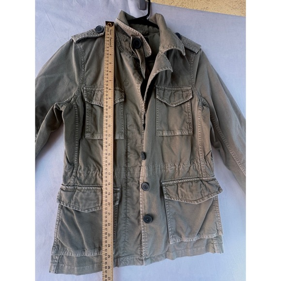 Madewell Utility Field Jacket Womens Small Olive Green Military Cotton Coat - Picture 7 of 11